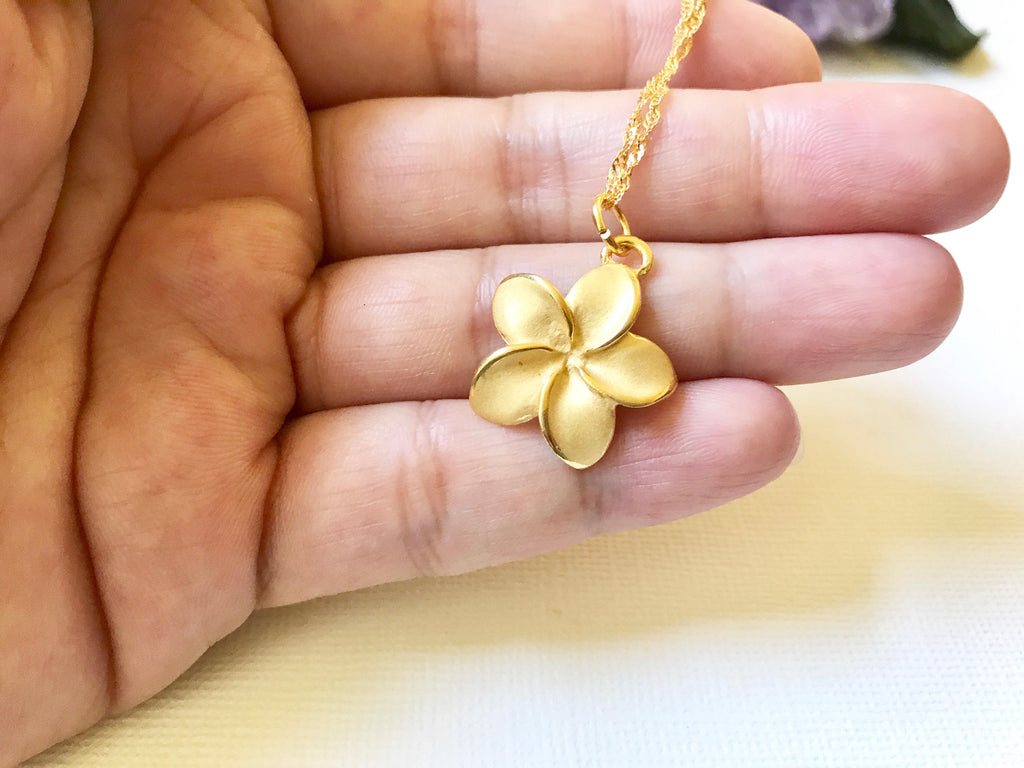Flower Hawaiian Chain Necklace Sale! Gold Over Sterling Silver