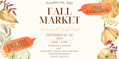 Sponsorship for Frederick Fall Market at Carroll Creek Park