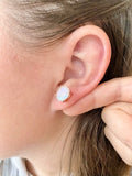 Oval Rainbow Moonstone earrings, Moonstone studs