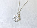 Sale! Gold over Sterling Silver plumeria necklace, Plumeria necklace, Hawaiian necklace, Plumeria jewelry, Flower necklace,Bridesmaid gift