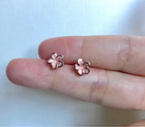 Tiny plumeria studs earrings