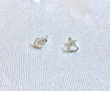 Sterling Silver heart earrings, heart studs, heart jewelry, Love earrings, Love  studs, bridesmaid earrings, gift for bridesmaid,