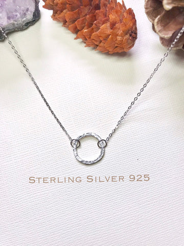 Sterling Silver Karma necklace, Open circle necklace, Eternity necklace, circle necklace, Mother necklace, gift for her, Karma jewelry
