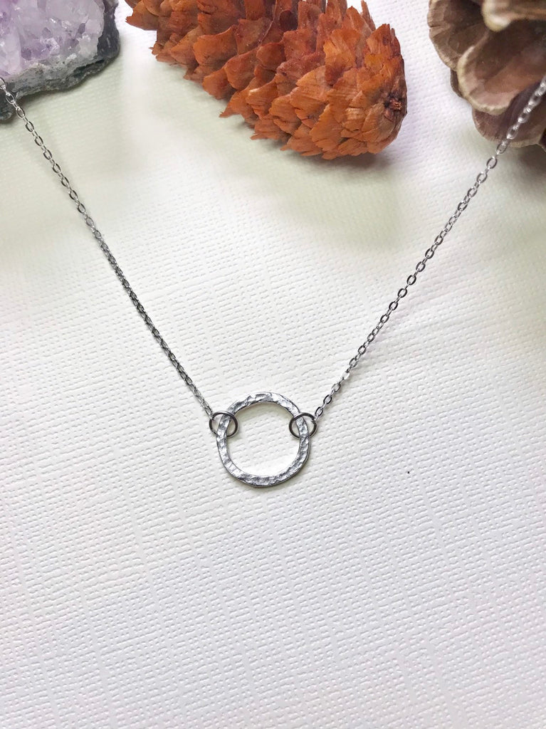 Personalized Infinity Necklace - Eternity Necklace in Sterling Silver -  Gift Box Included - Bridesmaid Necklace - CNN30-32