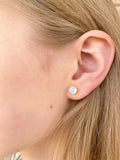 Moonstone studs earrings
