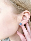 Sterling Silver Oval Labradorite stud earrings,labradorite earrings, Labradorite studs