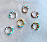 Turquoise hoops