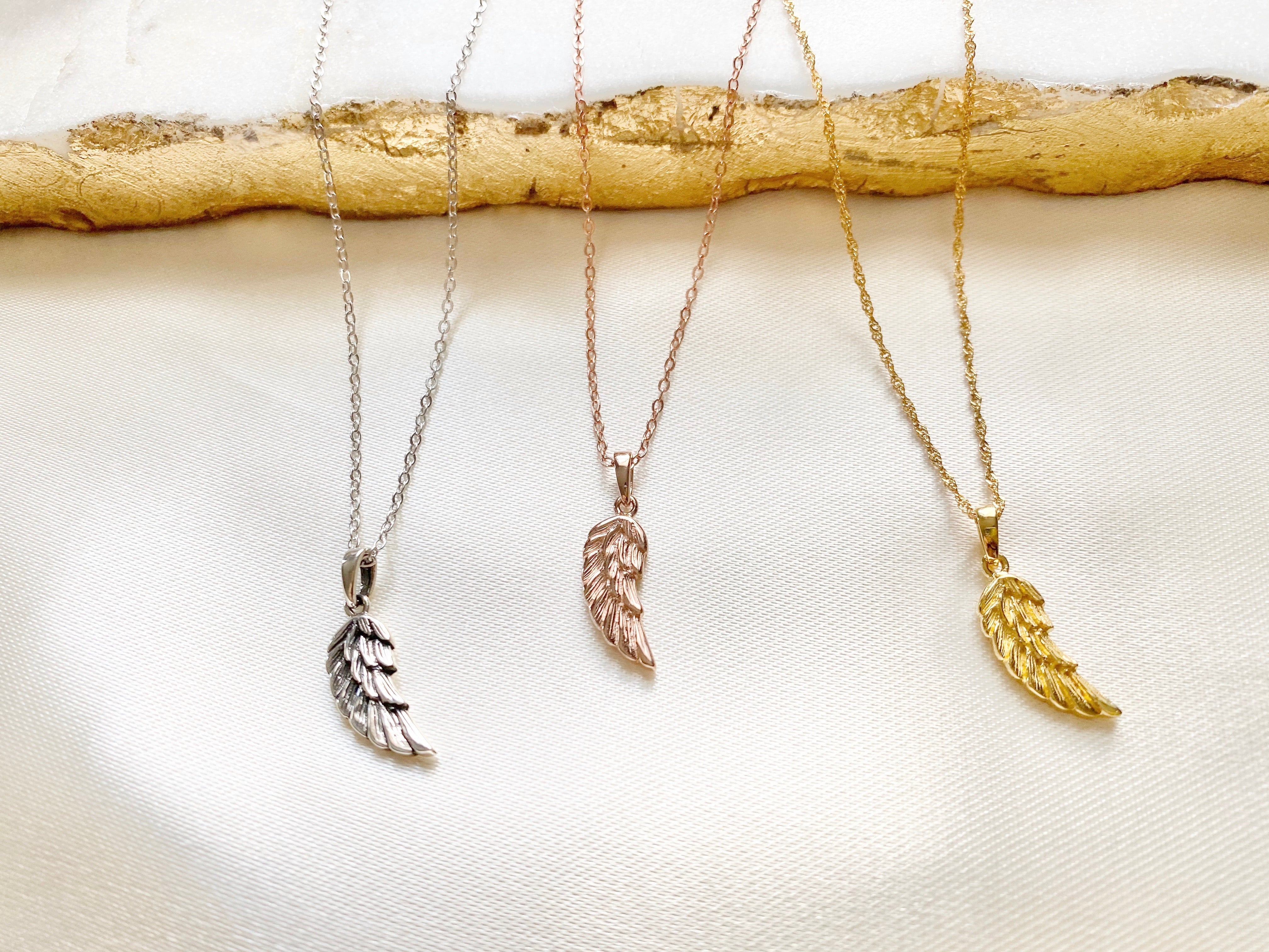 Angel Wings Necklace – Sterling Silver - leilani handmade