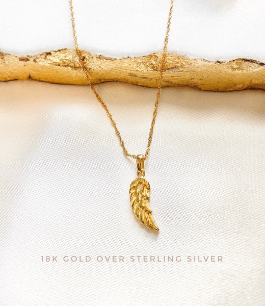 Sterling Silver angel wing necklace, angel baby necklace, angel wing charm, memorial gifts, grandma memorial necklace, gold angel wing